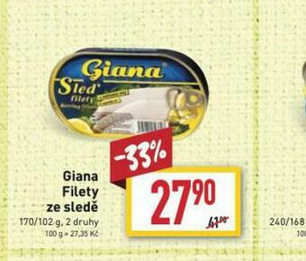 Billa Giana filety ze sledě nabídka