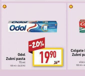 Billa Odol zubní pasta nabídka