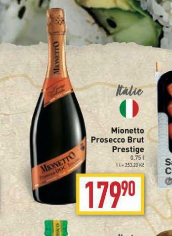 Billa Mionetto prosecco brut prestige nabídka