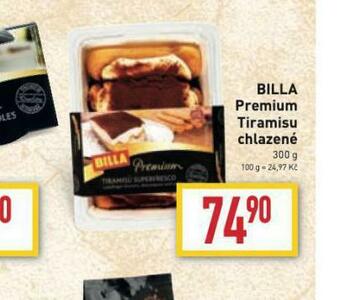 Billa Billa premium tiramisu chlazené nabídka
