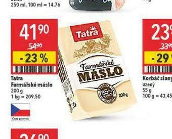 Globus Tatra farmářské máslo nabídka