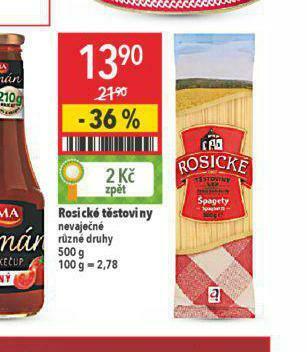 Globus Rosické těstoviny nabídka