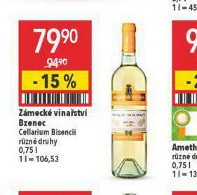 Globus Zámecké vinařství bzenec nabídka