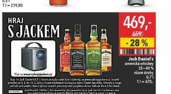 Globus Jack daniel´s americká whiskey nabídka
