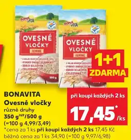Kaufland BONAVITA Ovesné vločky nabídka