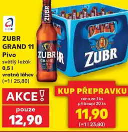Kaufland ZUBR GRAND 11 Pivo nabídka