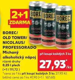 Kaufland BOREC/ OLD TOWER/ NICOLAUS/ PROFESSORADO Míchaný alkoholický nápoj nabídka