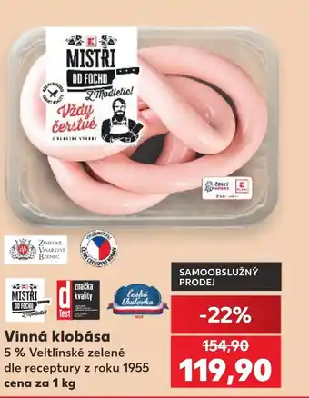 Kaufland Vinná klobása nabídka