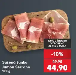 Kaufland Sušená šunka Jamón Serrano nabídka