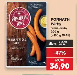 Kaufland PONNATH Párky nabídka