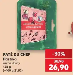 Kaufland PATÉ DU CHEF Paštika nabídka