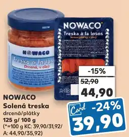 Kaufland NOWACO Solená treska nabídka