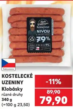 Kaufland KOSTELECKÉ UZENINY Klobásky nabídka