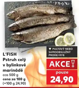 Kaufland L'FISH Pstruh celý v bylinkové marinádě nabídka