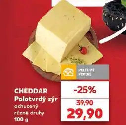 Kaufland CHEDDAR Polotvrdý sýr nabídka