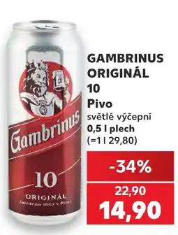 Kaufland GAMBRINUS ORIGINÁL 10 Pivo nabídka