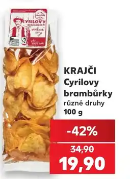 Kaufland KRAJČI Cyrilovy brambůrky nabídka