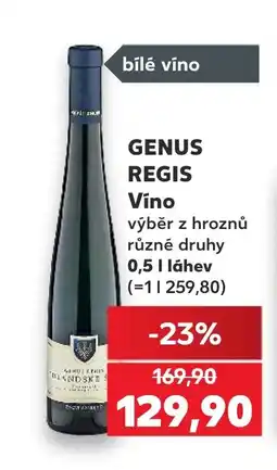 Kaufland GENUS REGIS Vino nabídka