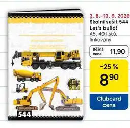 Tesco Školní sešit 544 Let's build! A5, 40 listů. linkovaný nabídka