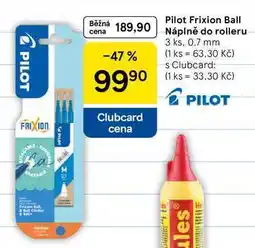 Tesco Pilot Frixion Ball Náplně do rolleru, 3 ks, 0,7 mm nabídka