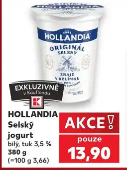 Kaufland HOLLANDIA Selský jogurt nabídka