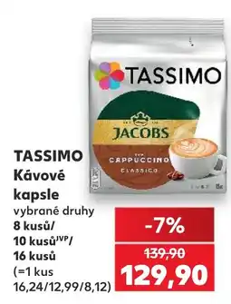 Kaufland TASSIMO Kávové kapsle nabídka
