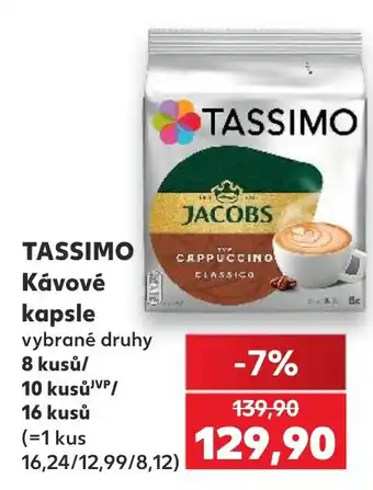 Kaufland TASSIMO Kávové kapsle nabídka