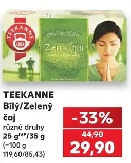 Kaufland TEEKANNE Bilý/Zelený čaj nabídka