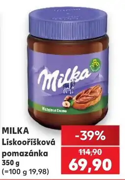 Kaufland MILKA Lískooříšková pomazánka nabídka