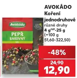 Kaufland AVOKÁDO Koření jednodruhové nabídka