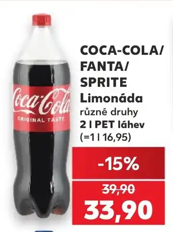 Kaufland COCA-COLA/ FANTA/ SPRITE Limonáda nabídka