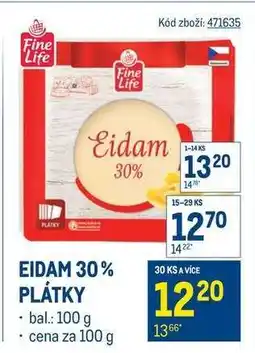Makro Eidam 30% plátky nabídka