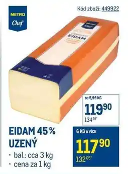 Makro Eidam 45 % uzený nabídka
