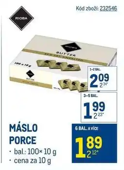 Makro MÁSLO PORCE nabídka