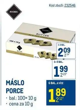 Makro MÁSLO PORCE nabídka