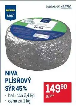 Makro NIVA PLÍSŇOVÝ SÝR 45 % nabídka