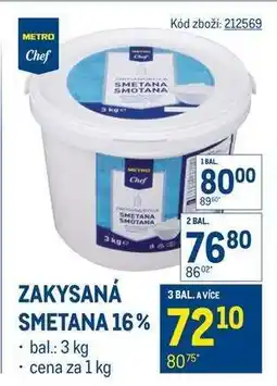 Makro Zakysaná smetana 16% nabídka