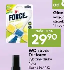 Hruška WC závěs Tri-force nabídka