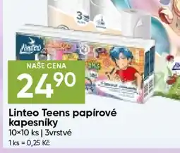 Hruška Linteo Teens papírové kapesníky nabídka