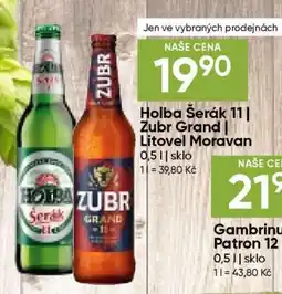 Hruška Holba Šerák 11 Zubr Grand Litovel Moravan nabídka
