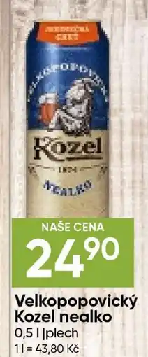 Hruška Velkopopovický Kozel nealko nabídka