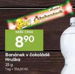 Hruška Banánek v čokoládě Hruška nabídka