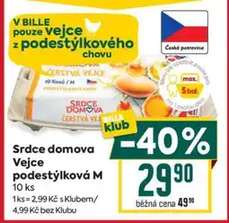 Billa Srdce domova Vejce podestýlková M nabídka