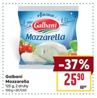 Billa Galbani mozzarella nabídka