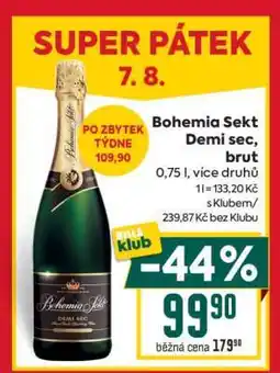 Billa Bohemia Sekt Demi sec, Brut nabídka