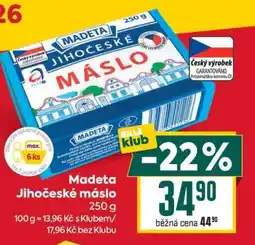 Billa Madeta Jihočeské máslo nabídka