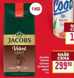 Billa Jacobs Velvet Crema Zrnková káva 1 kg nabídka