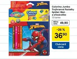 Tesco Colorino Jumbo Trojhranné Pastelky Spider-Man a ořezávátko nabídka