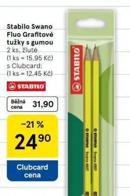 Tesco Stabilo Swano Fluo Grafitové tužky s gumou nabídka