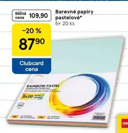 Tesco Barevné papíry pastelové nabídka